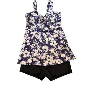 Aqua Eve Floral Tankini Swimsuit - Size 22W - New with Tags!